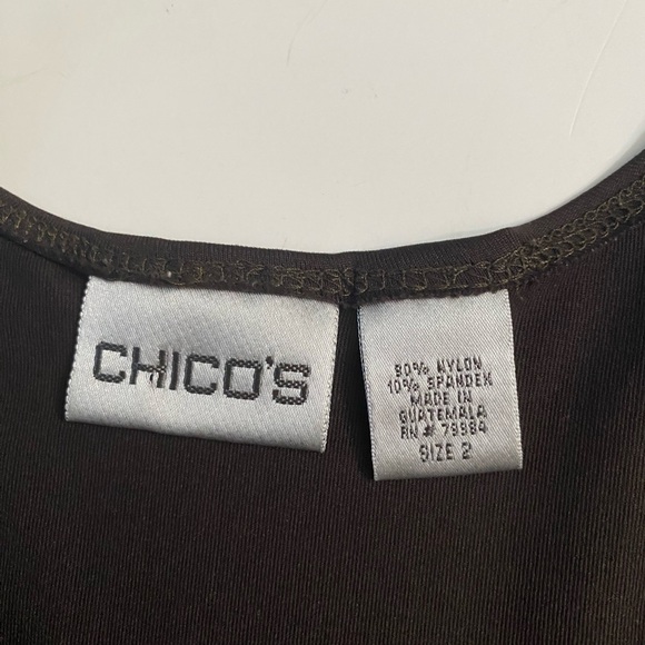 Chico's Vintage 80s Dark Brown Layer Tank Tip - Chico's Size 2 - L( 12) - Picture 7 of 8